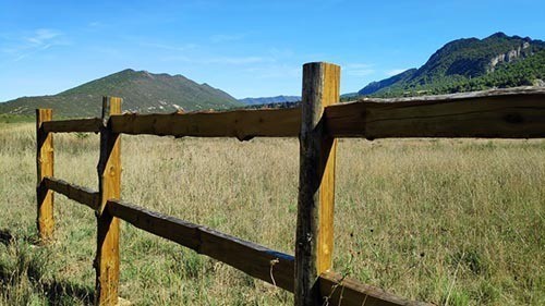 Vallado rustico troncos