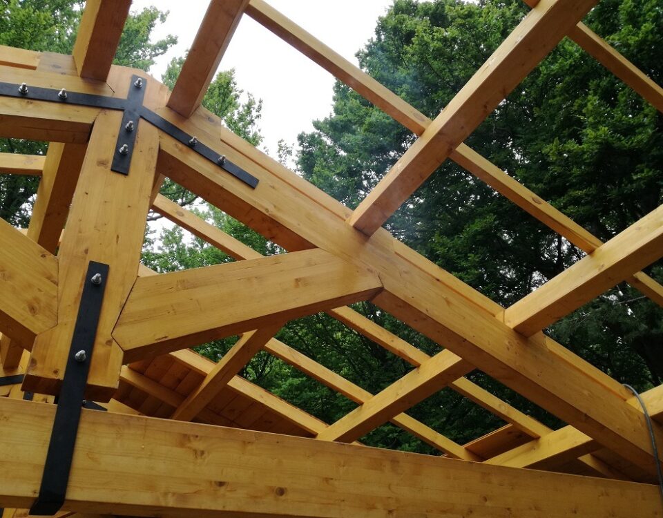 pérgola rústica