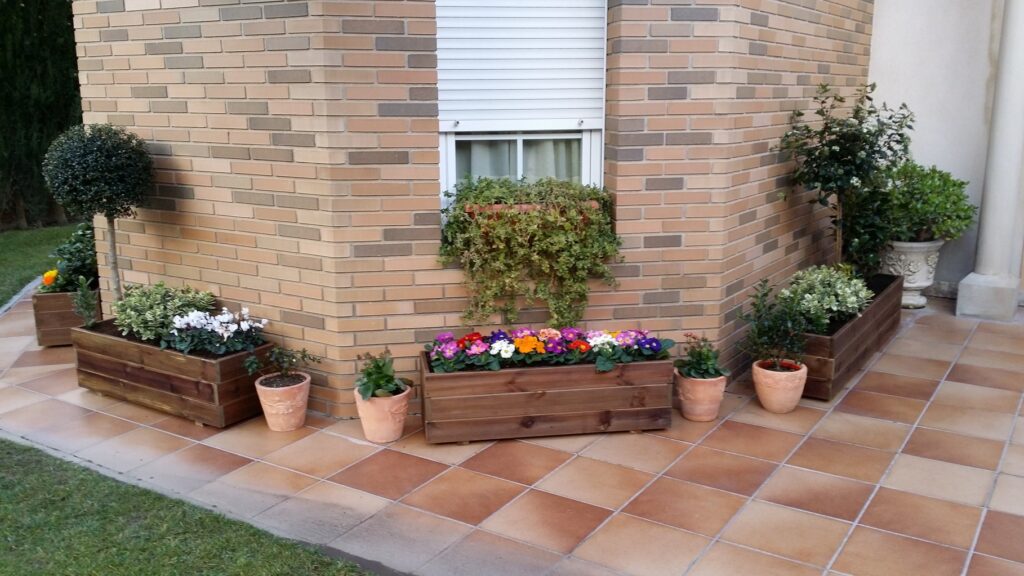 jardineras de madera exterior