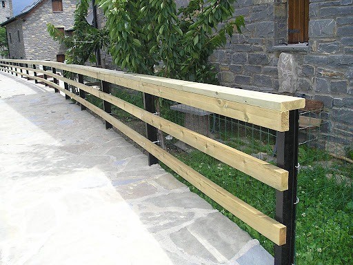 Valla de madera para terraza