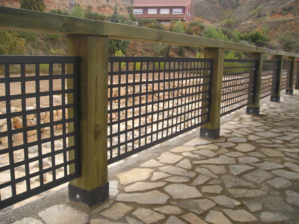 Valla de madera para terraza