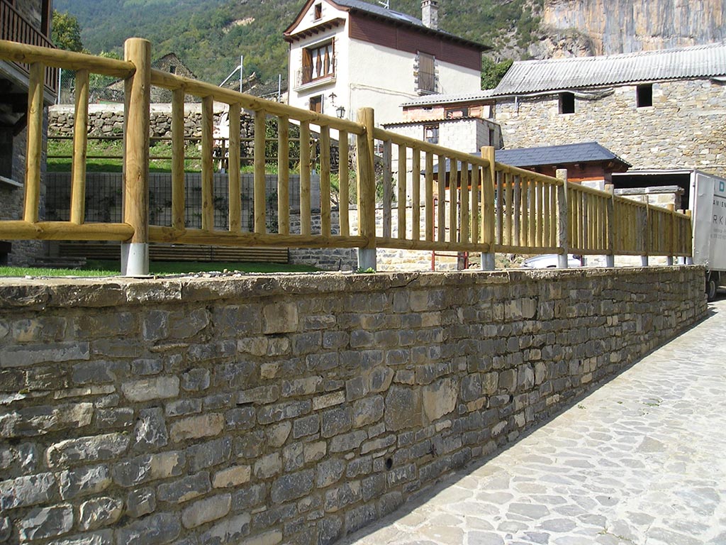 Valla de madera para terraza