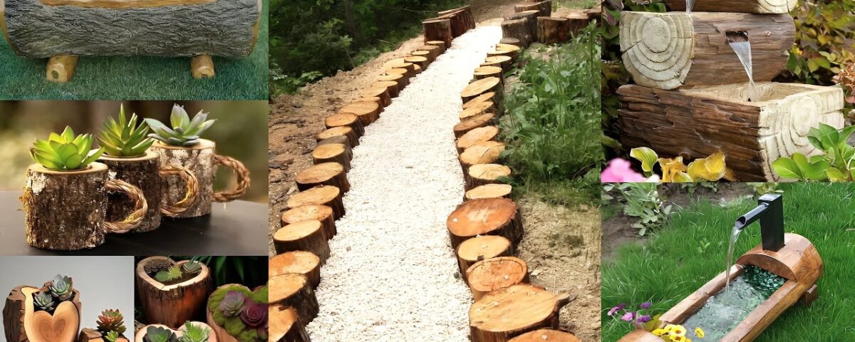 Madera en el jardín