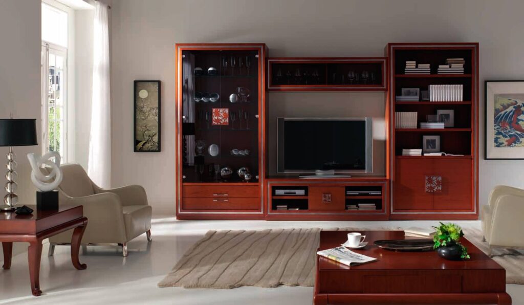 Muebles de salón clásicos de madera