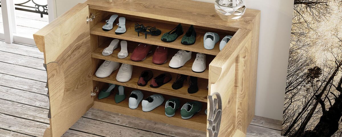 Mueble zapatero de madera