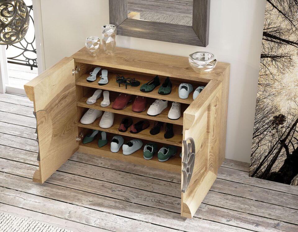 Mueble zapatero de madera