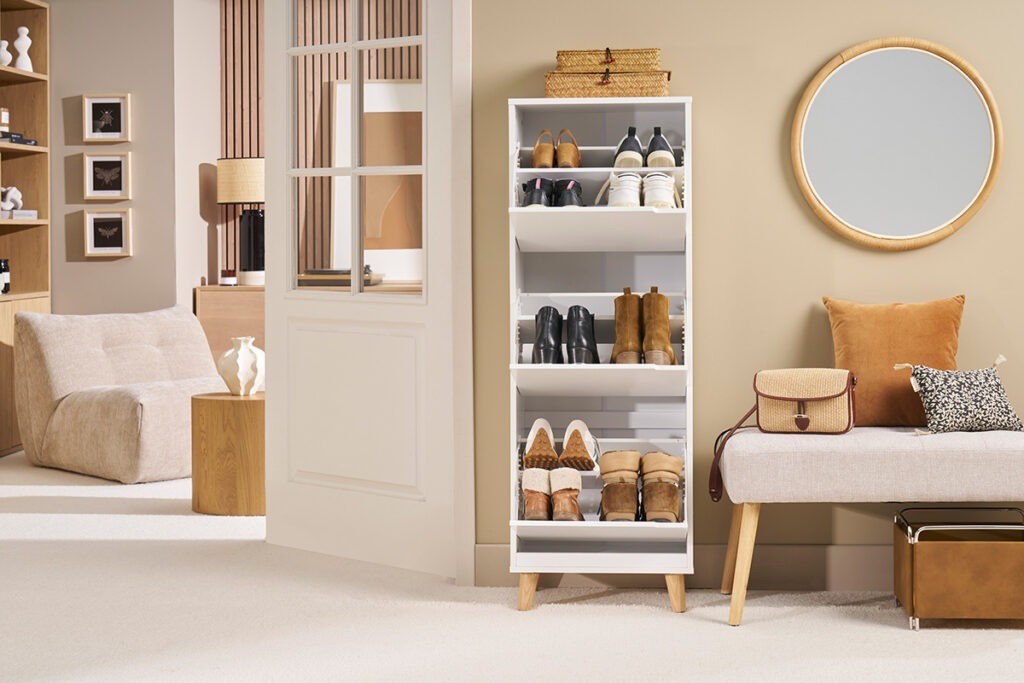 Mueble zapatero de madera