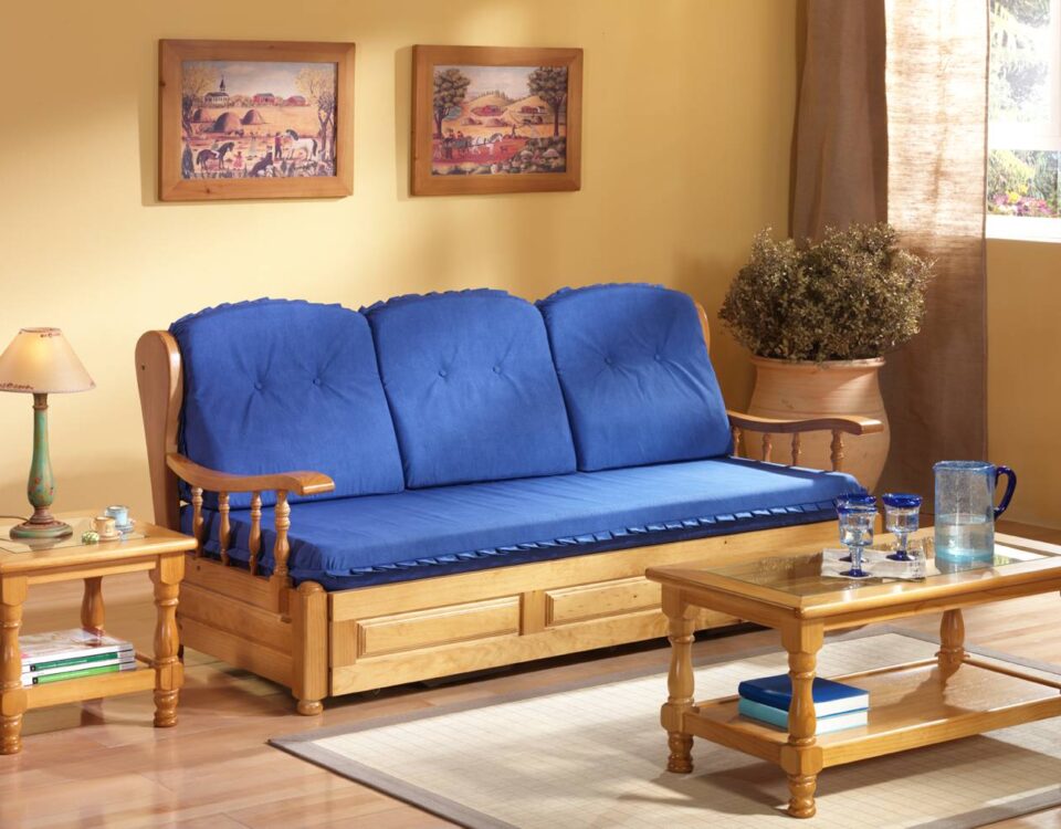 Sofás de madera rústicos