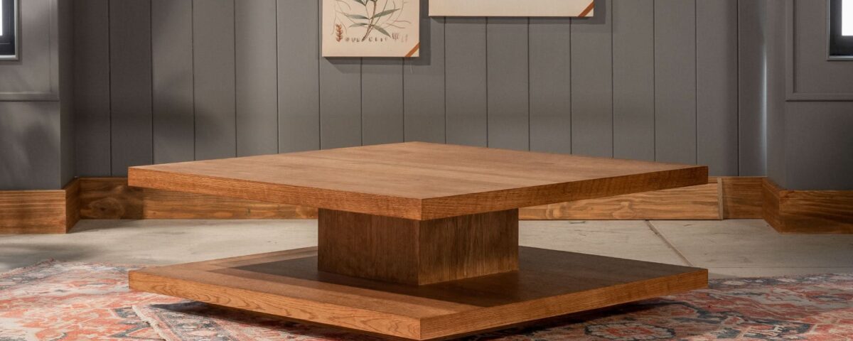 Mesa de centro en madera natural
