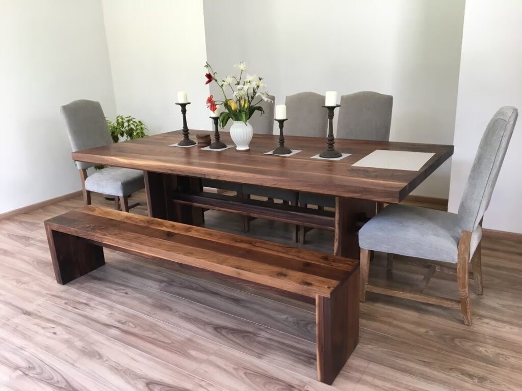 Mesas de madera maciza modernas